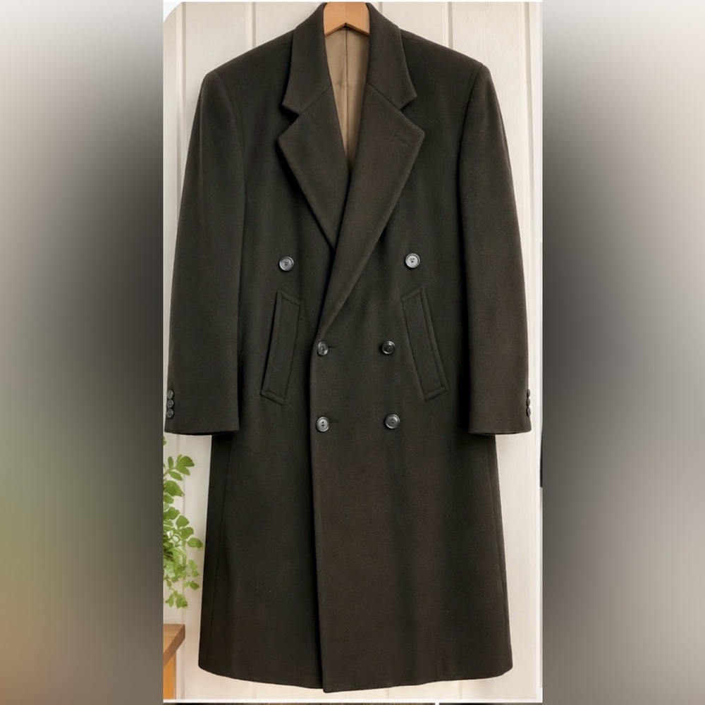 Classic Double-Breasted Trench Coat in Dark Brown